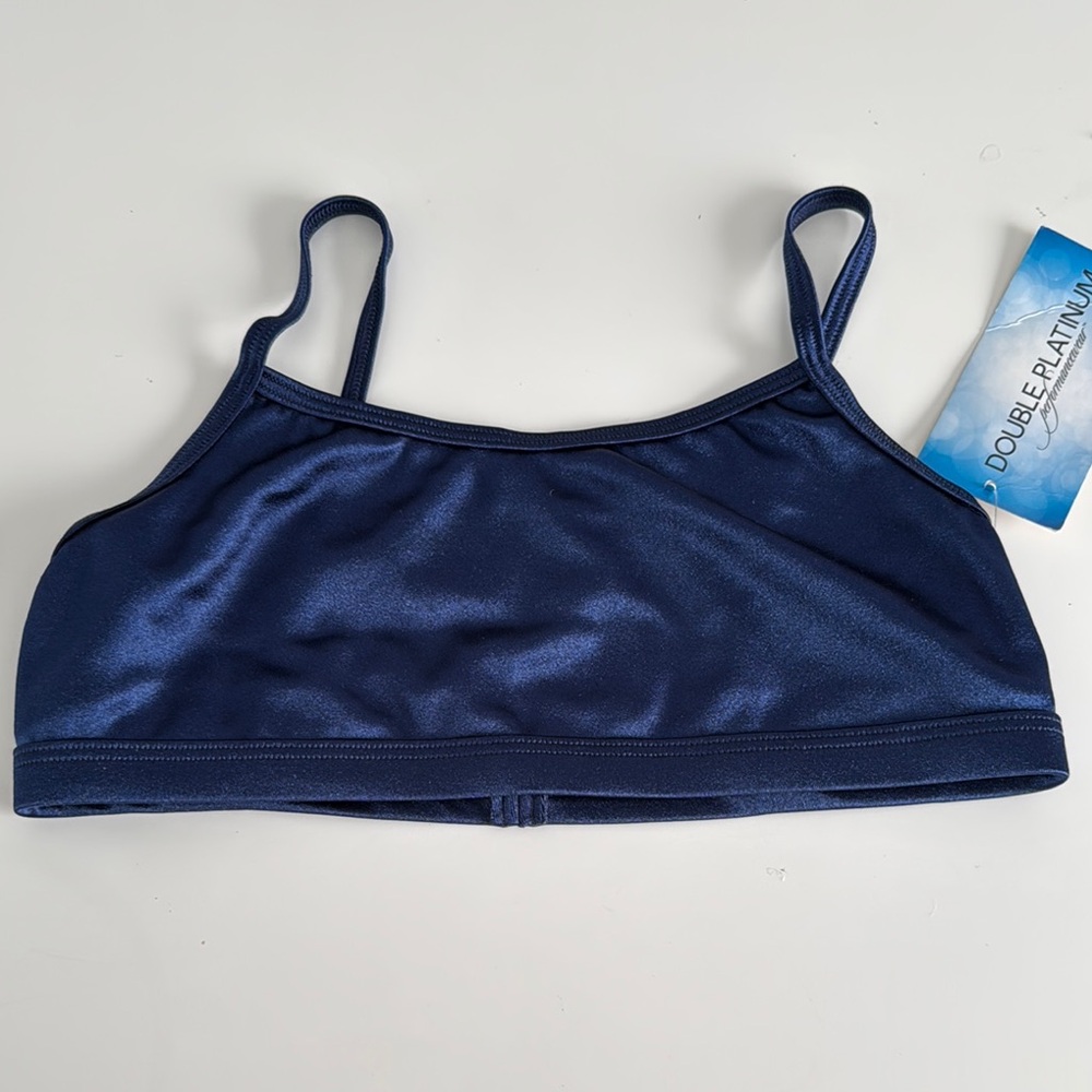 Girls sapphire dance top bra. Open back. Lined. Thin straps. NWT. Size-L (12/14)